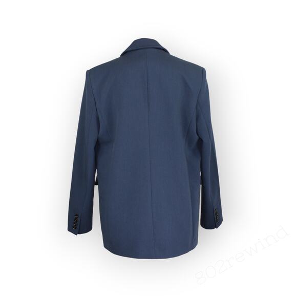 Medium Abercrombie&Fitch Classic Suiting Blazer NavyBlue Office Women - Picture 15 of 16